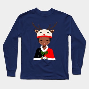 Reindeer Girl Long Sleeve T-Shirt